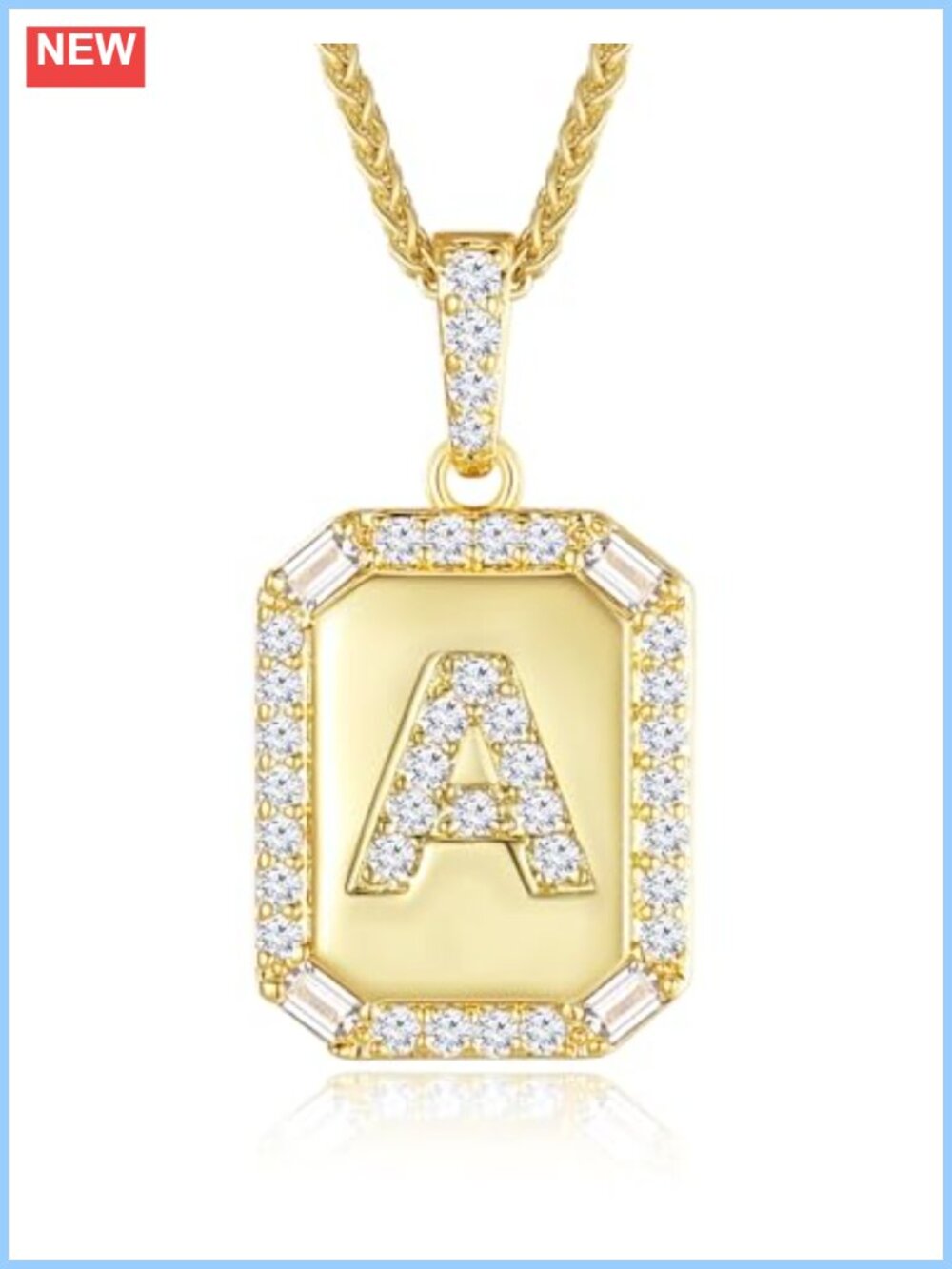 18k Gold Plated Sterling Silver Initial Pendant Necklace for Women Dainty